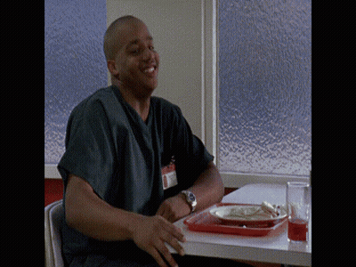 Man With Dreadlocks Wearing Blue Nike Shirt GIF