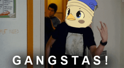 Man With Duck Head Gangsta GIF