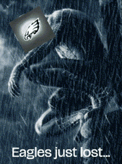 Man With Eagles Logo Saying Eagles Just Lost GIF