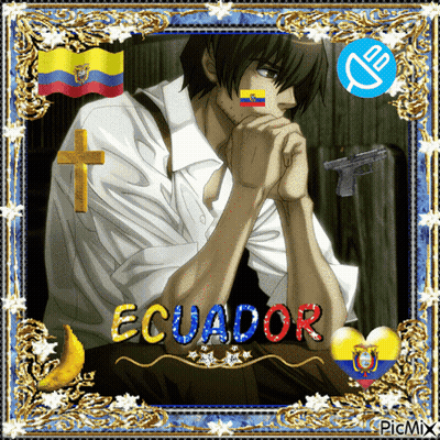 Man With Ecuador In Red GIF