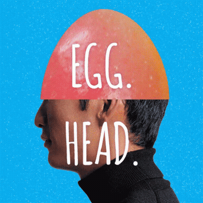 Man With Egg Head GIF