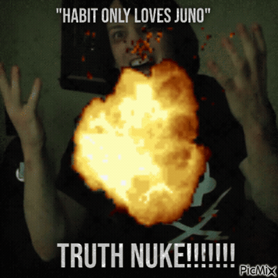 Man With Explosion Background Habit Only Loves Juno Truth Nuke