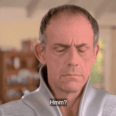 Man With Eyes Closed And Hmm GIF