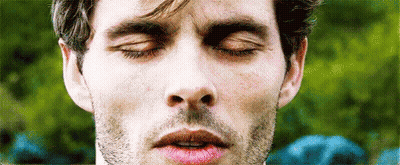 Man With Eyes Closed And Mouth Open GIF