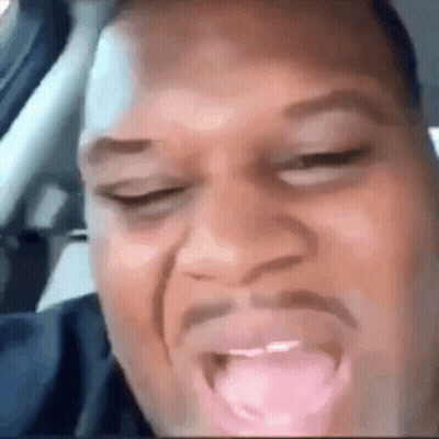 Man With Eyes Closed And Mouth Open GIF