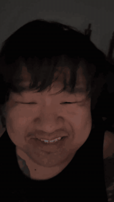Man With Eyes Closed And Mouth Open GIF