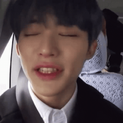 Man With Eyes Closed And Mouth Open GIF