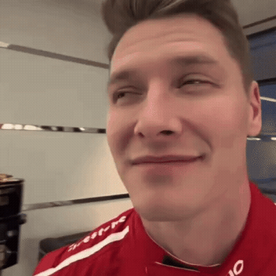 Man With Eyes Closed And Red Shirt GIF