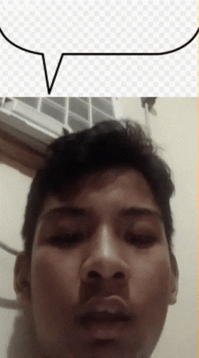 Man With Eyes Closed And Speech Bubble GIF