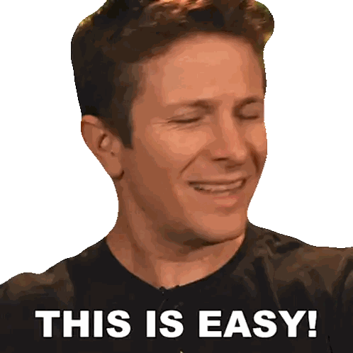 Man With Eyes Closed And This Is Easy Sticker