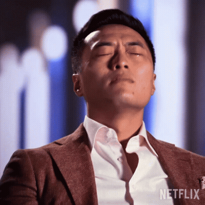 Man With Eyes Closed Netflix Logo GIF