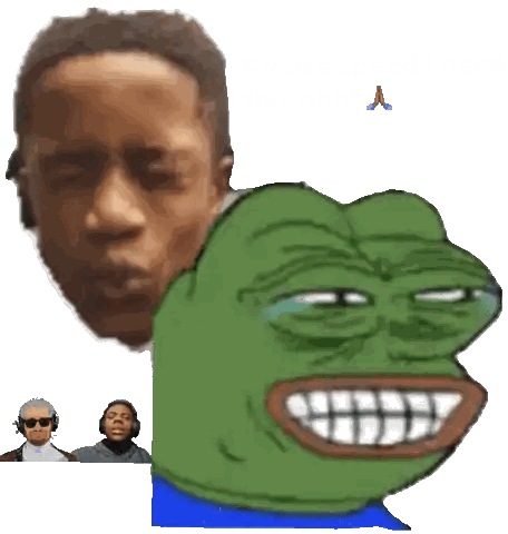 Man With Eyes Closed Next To Frog Sticker