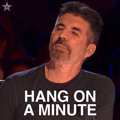 Man With Eyes Closed Saying Hang On A Minute