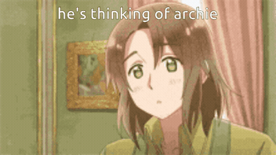 Man With Eyes Closed Saying He's Thinking Of Archie GIF