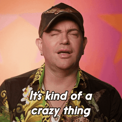Man With Eyes Closed Saying It's Kind Of A Crazy Thing GIF