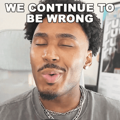 Man With Eyes Closed Saying We Continue To Be Wrong GIF