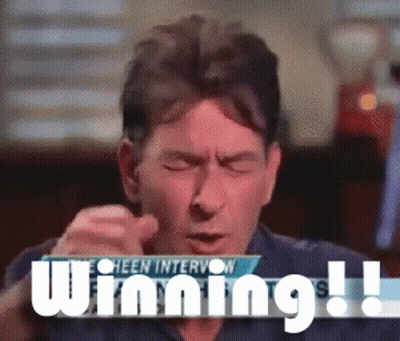 Man With Eyes Closed Saying Winning GIF