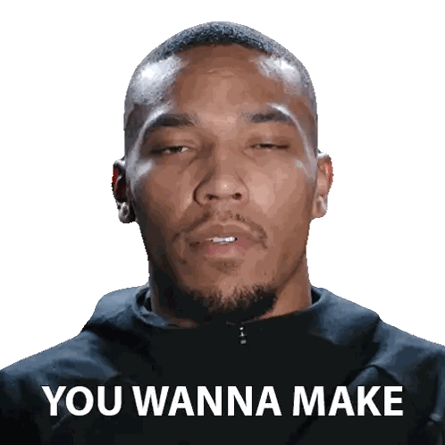 Man With Eyes Closed Saying You Wanna Make Sticker