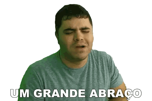 Man With Eyes Closed Um Grande Abraco Sticker