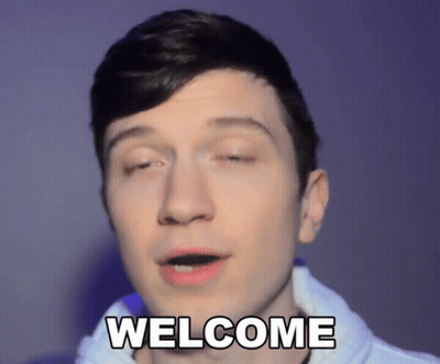 Man With Eyes Closed Welcome GIF