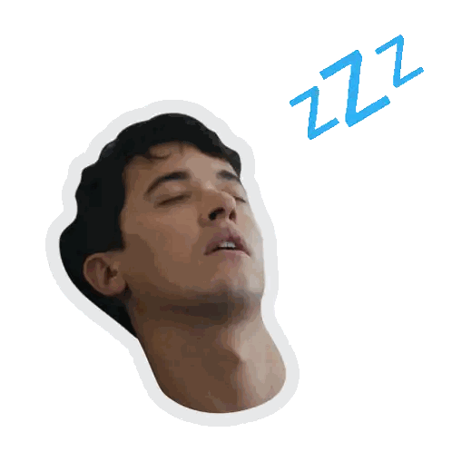 Man With Eyes Closed Zzz Sticker