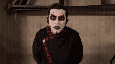 Man With Face Paint And Danhausen Name GIF