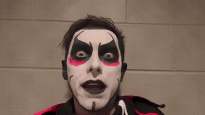 Man With Face Paint Saying At Backlash GIF
