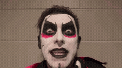 Man With Face Paint Says At Backlash GIF