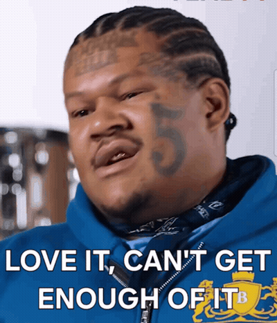 Man With Face Tattoo Says Love It Can't Get Enough GIF