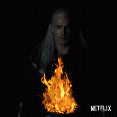 Man With Fire Coming Out Of Mouth And Netflix Logo GIF