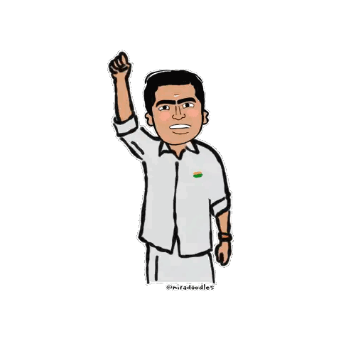 Man With Fist Raised Sticker
