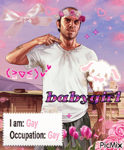 Man With Flower Crown Saying I Am Gay GIF