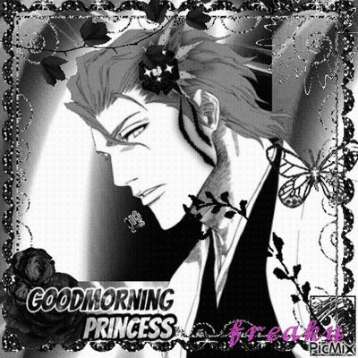Man With Flower In Hair Good Morning Princess GIF