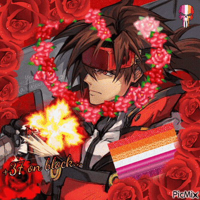 Man With Flowers And +37 GIF