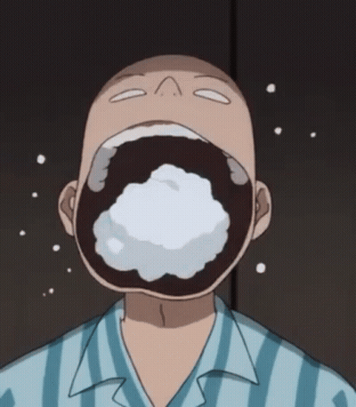 Man With Foam Coming Out of Mouth