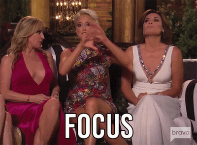 Man With Focus Written On Face GIF