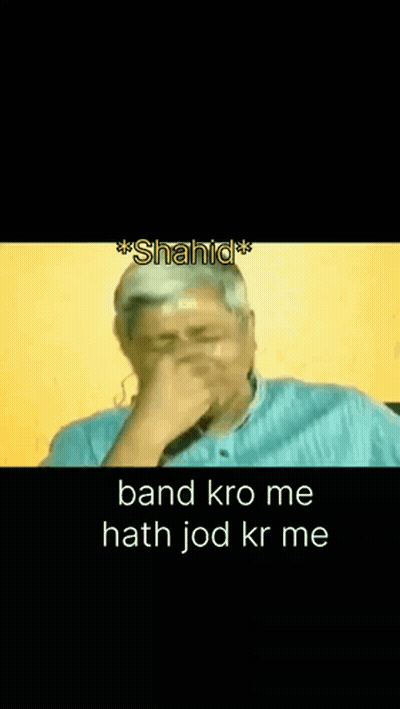 Man With Folded Hands In Front Of Face Shahid GIF