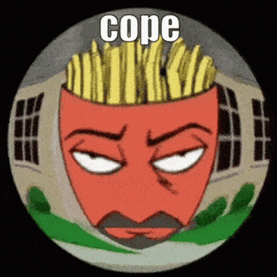 Man With French Fries On Head Cope GIF