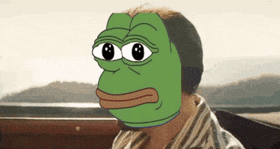 Man With Frog Face On Head GIF
