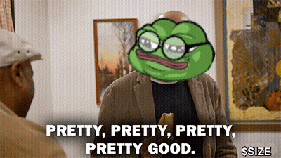 Man With Frog On Head Says Pretty Pretty Pretty Good GIF