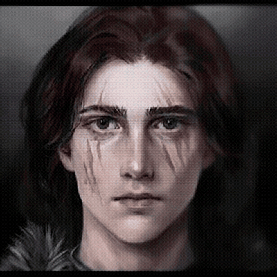 Man With Furry Collar Close Up GIF