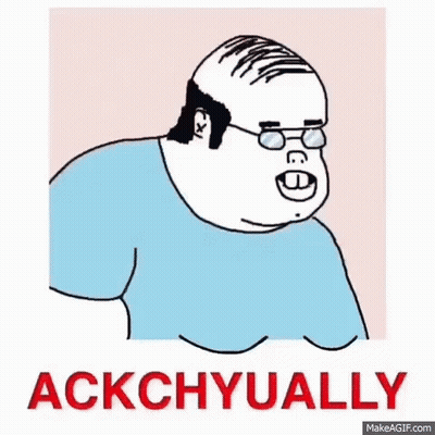 Man With Glasses Ackchyually GIF