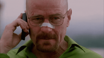 Man With Glasses And Bandaged Nose On Phone GIF