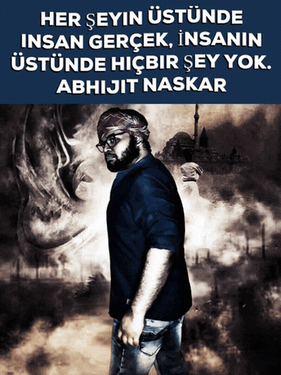 Man With Glasses And Bandana In Front Of Her Şeyin Üstünde İnsan Gerçek İnsanı Poster GIF