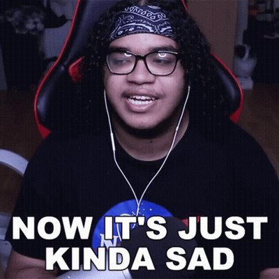 Man With Glasses And Bandana Says Now It's Just Kinda Sad GIF