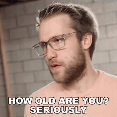 Man With Glasses And Beard Asking How Old Are You Seriously GIF