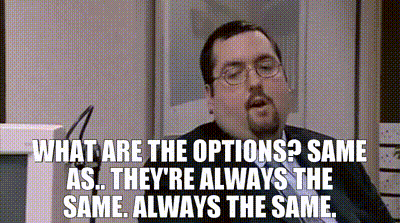 Man With Glasses And Beard Asking What Are The Options GIF