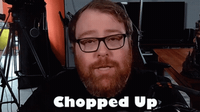 Man With Glasses and Beard Chopped Up