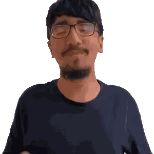 Man With Glasses And Beard Clapping Sticker
