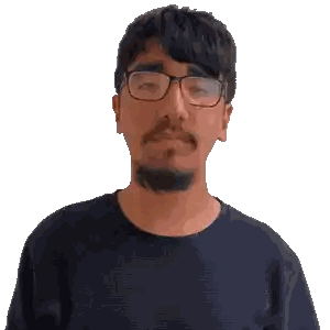 Man With Glasses And Beard Clapping Sticker